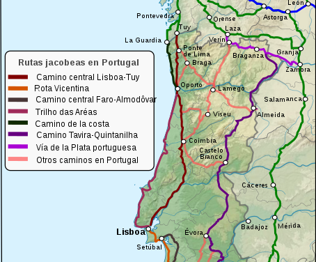 The Portuguese Way: Itineraries, distances, stages