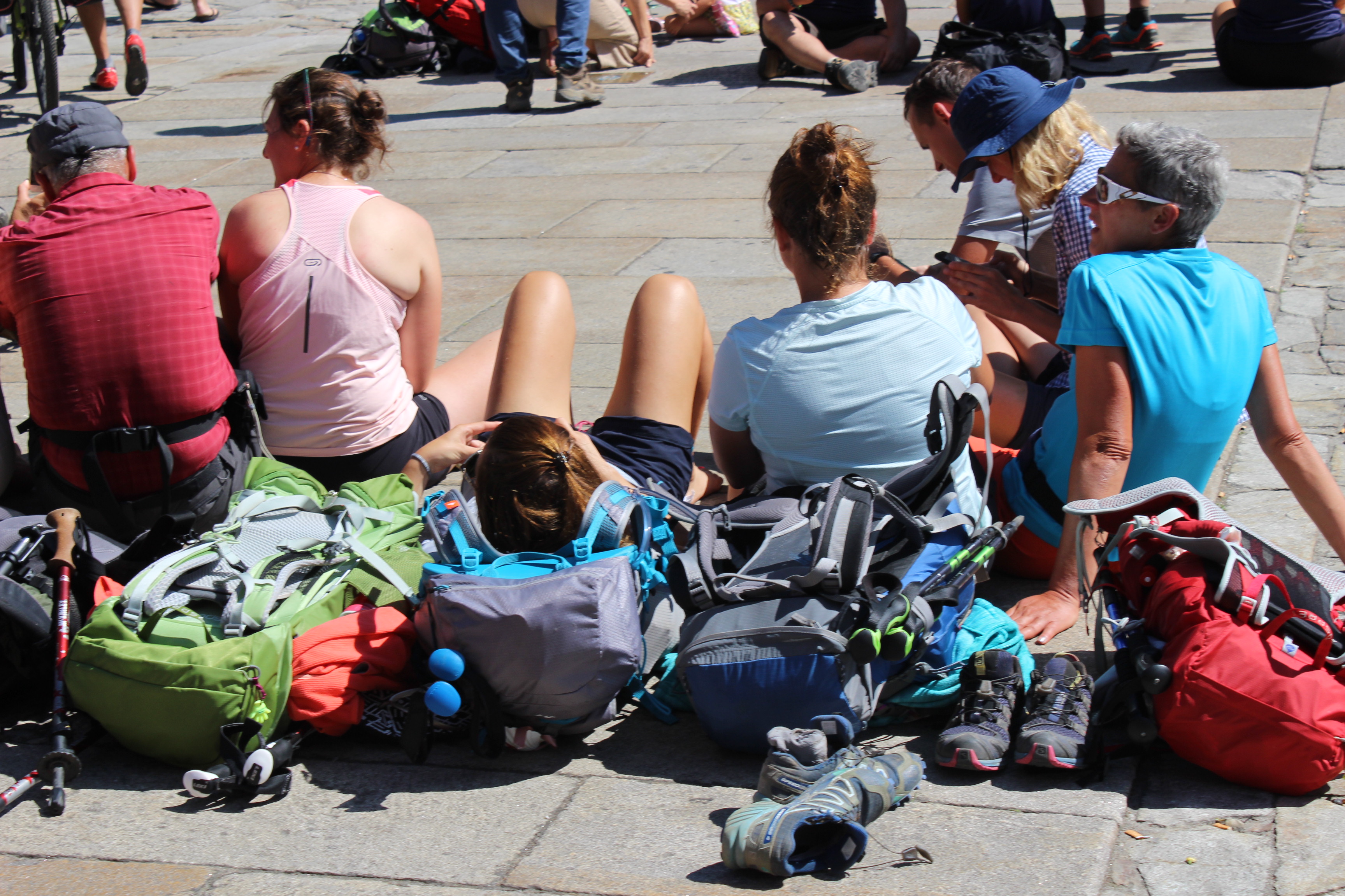 Verano en Santiago: Pese al calor la ciudad está llena de peregrinos!
