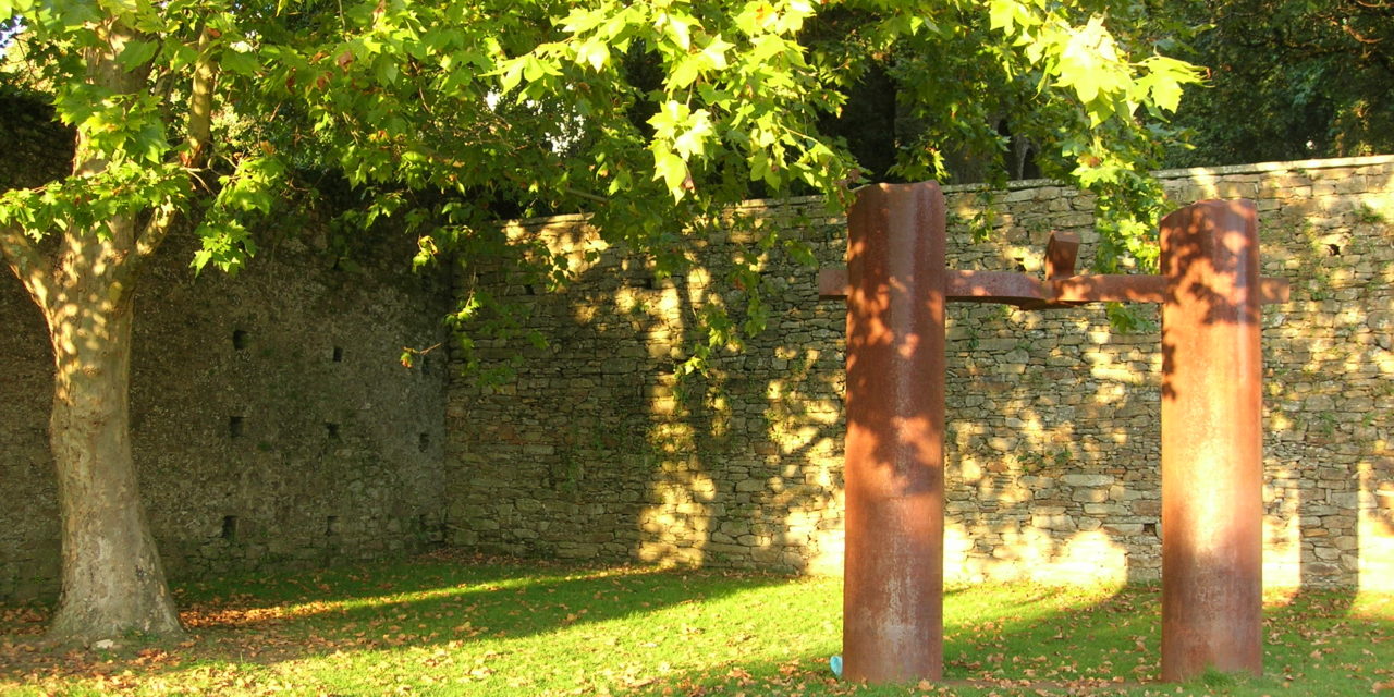 Magical corners of Santiago: Chillida sculpture in San Domingos de Bonaval Park