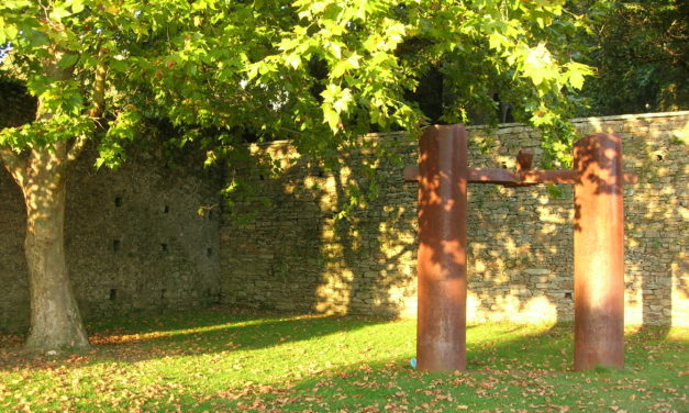 Magical corners of Santiago: Chillida sculpture in San Domingos de Bonaval Park