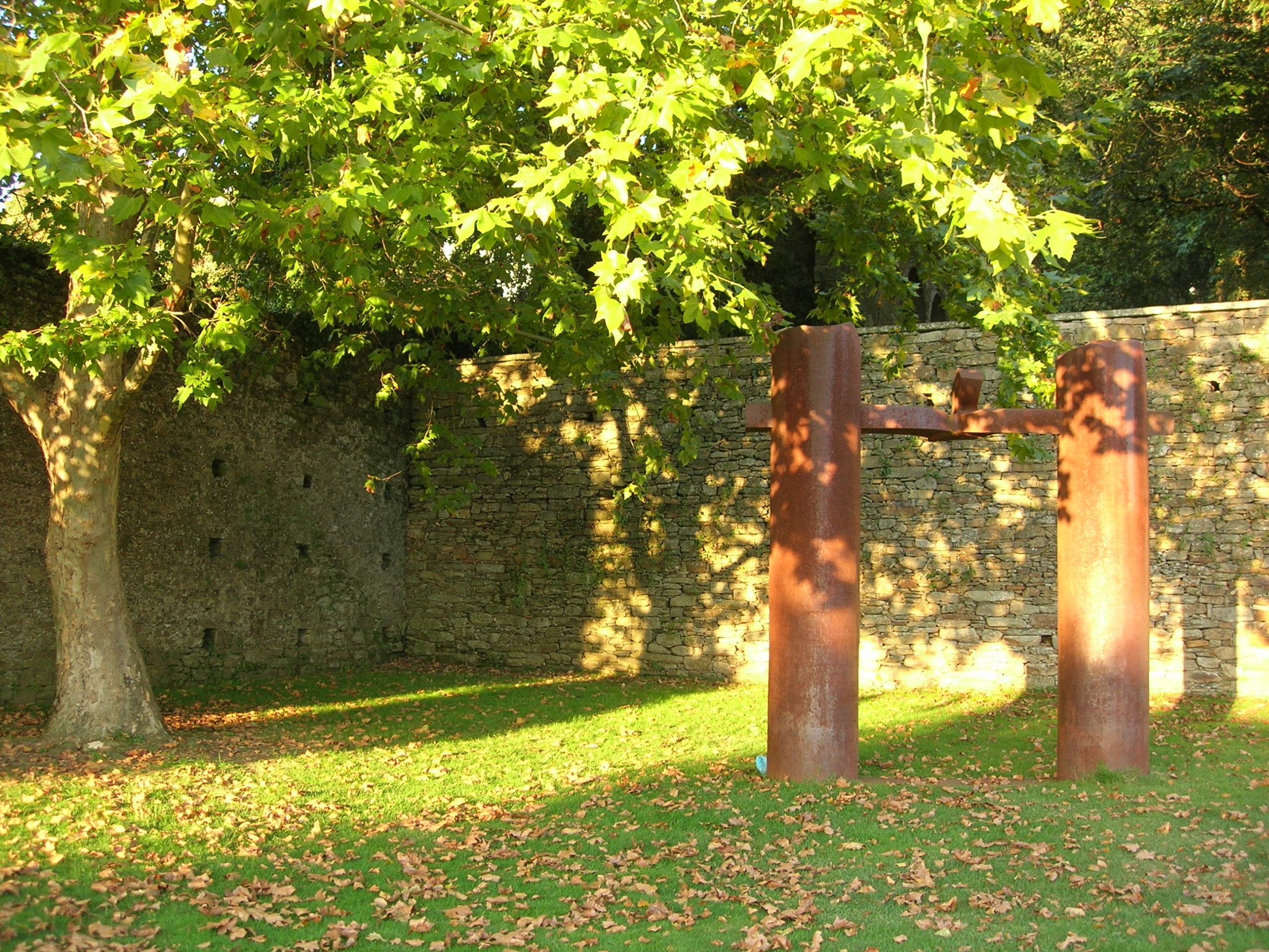 Magical corners of Santiago: Chillida sculpture in San Domingos de Bonaval Park